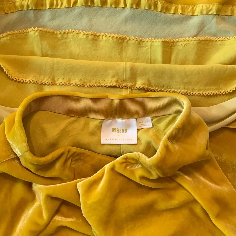 Maeve Velvet Midi Skirt
Dark Yellow, Elastic Waist - Picture 5 of 5